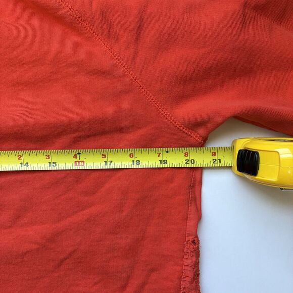 J Crew Long Sleeve Sweater Eyelet Lace Embroidered Back Size Medium Orange - Picture 6 of 9